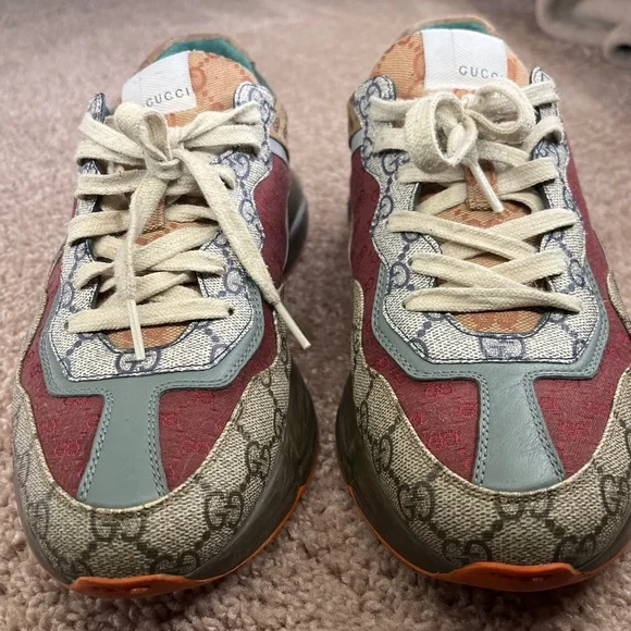 Gucci | Shoes | Gucci Rhyton Beige Brick Red | Poshmark display picture 3